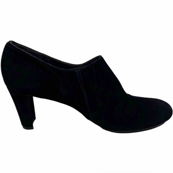 STUART WEITZMAN Made in Spain 🇪🇸 Black Suede Pumps Chunky Heel OW88728 Sz 10‎ - Picture 3 of 16